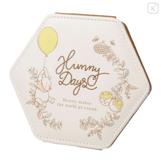 Japan Disney Cloth Mirror - Pooh : Beige Hunny Days - 1