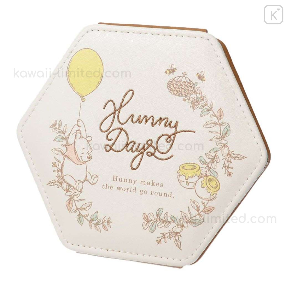 Japan Disney Cloth Mirror - Pooh : Beige Hunny Days | Kawaii