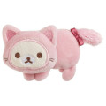 Japan San-X Plush Badge - Korilakkuma with Strawberry Cat - 1