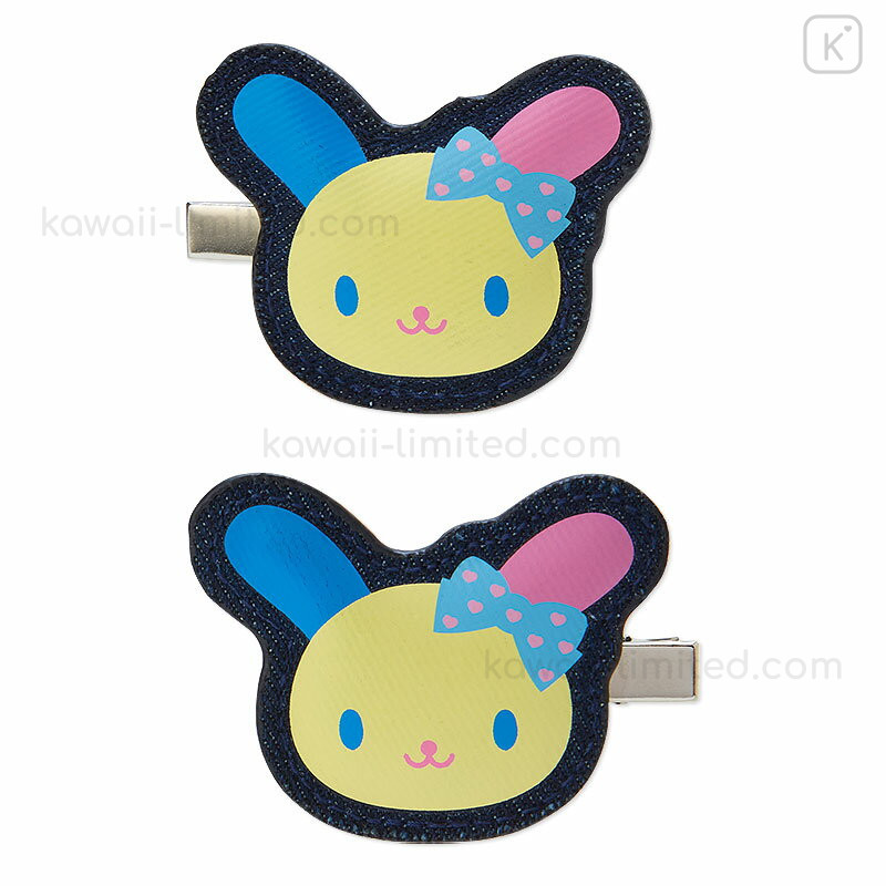 Japan Sanrio Original Hair Clip 2pcs Set - Usahana / Heisei