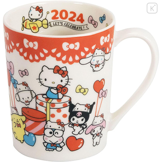 Japan Sanrio Ceramic Mug - Party / Happy New Year 2024 - 1