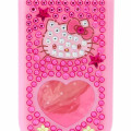 Japan Sanrio Original Glitter Deco Flip-phone-shaped Accessory Case - Hello Kitty - 2