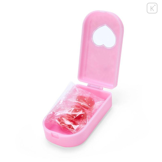 Japan Sanrio Original Glitter Deco Flip-phone-shaped Accessory Case - Hello Kitty - 5