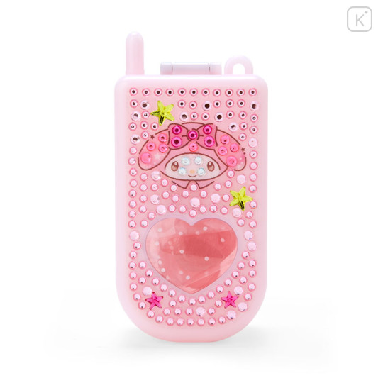 Japan Sanrio Original Glitter Deco Flip-phone-shaped Accessory Case - My Melody - 1