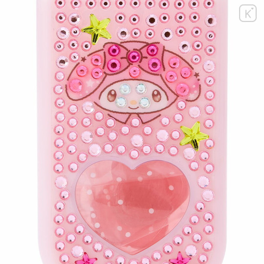 Japan Sanrio Original Glitter Deco Flip-phone-shaped Accessory Case - My Melody - 2