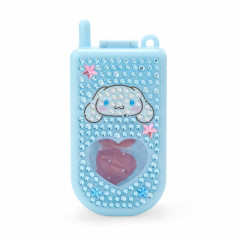 Japan Sanrio Original Glitter Deco Flip-phone-shaped Accessory Case - Cinnamoroll