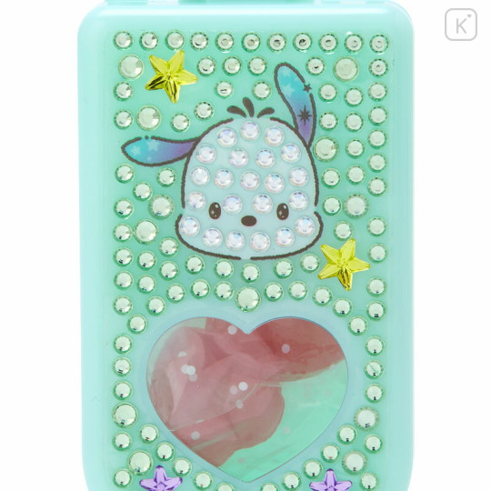Japan Sanrio Original Glitter Deco Flip-phone-shaped Accessory Case - Pochacco - 2