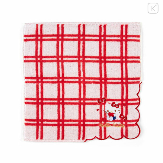 Japan Sanrio Original Petit Towel - Hello Kitty / Scallop - 1