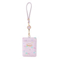 Japan Sanrio Pass Case with Reel - Little Twin Stars : Pink - 1