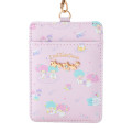 Japan Sanrio Pass Case with Reel - Little Twin Stars : Pink - 2