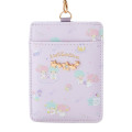 Japan Sanrio Pass Case with Reel - Little Twin Stars : Purple - 2