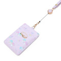 Japan Sanrio Pass Case with Reel - Little Twin Stars : Purple - 4