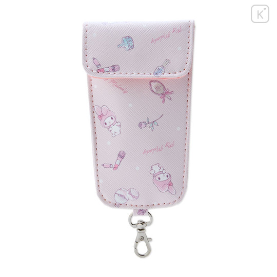 Japan Sanrio Key Case with Reel - My Melody / Cute Touch of Color - 1