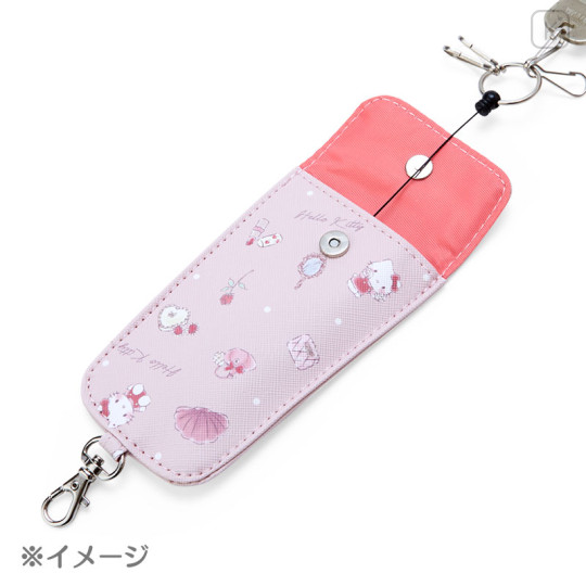 Japan Sanrio Key Case with Reel - My Melody / Cute Touch of Color - 3