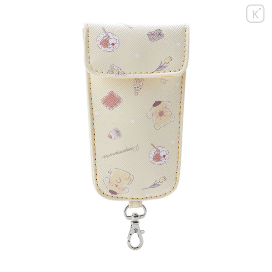 Japan Sanrio Key Case with Reel - Pompompurin / Cute Touch of Color - 1