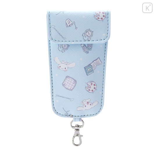 Japan Sanrio Key Case with Reel - Cinnamoroll / Cute Touch of Color - 1