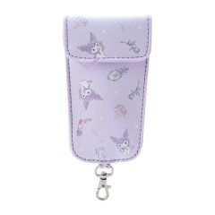 Japan Sanrio Key Case with Reel - Kuromi / Cute Touch of Color