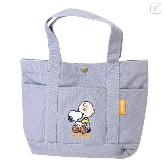 Japan Peanuts Mini Tote Bag - Snoopy & Charlie / Light Purple - 1