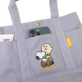 Japan Peanuts Mini Tote Bag - Snoopy & Charlie / Light Purple - 4