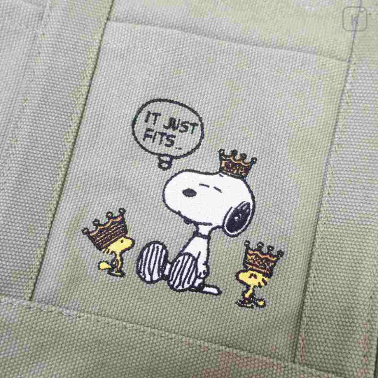 Japan Peanuts Mini Tote Bag - Snoopy & Woodstock / Green - 5