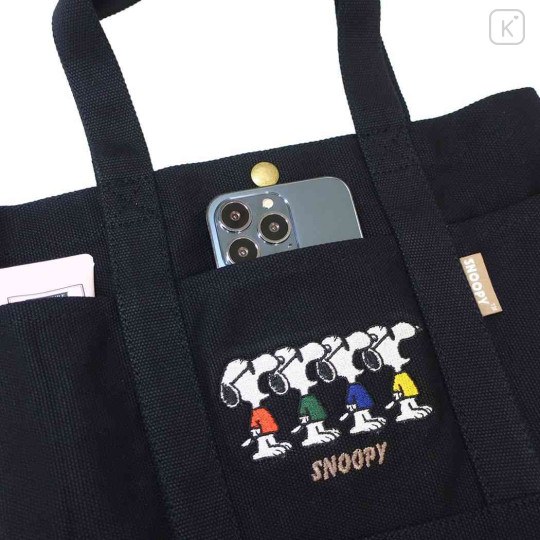 Japan Peanuts Mini Tote Bag - Snoopy / Joe Cool Black - 4