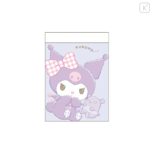 Japan Sanrio Mini Notepad - Kuromi : Fluffy Rabbit - 1