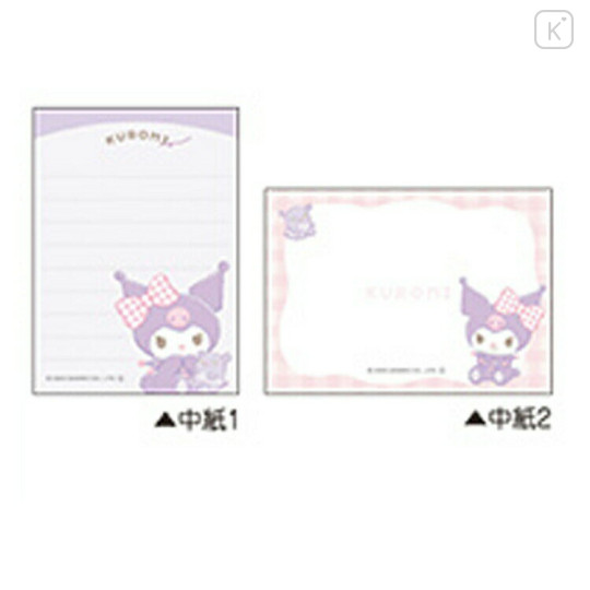 Japan Sanrio Mini Notepad - Kuromi : Fluffy Rabbit - 2