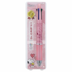 Japan Peanuts Dr. Grip 4+1 Multi Pen & Mechanical Pencil - Snoopy Metallic Pink
