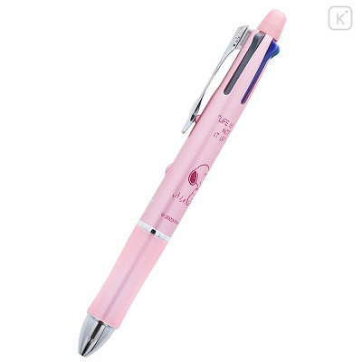 Japan Peanuts Dr. Grip 4+1 Multi Pen & Mechanical Pencil - Snoopy Metallic Pink - 2