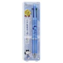 Japan Peanuts Dr. Grip 4+1 Multi Pen & Mechanical Pencil - Snoopy / Joe Cool Metallic Blue