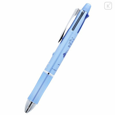 Japan Peanuts Dr. Grip 4+1 Multi Pen & Mechanical Pencil - Snoopy / Joe Cool Metallic Blue - 2