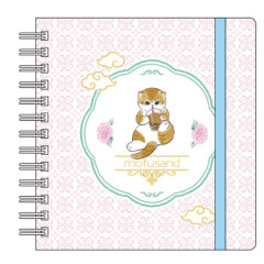 Japan Mofusand Square Ring Notebook - Cat / Bubble Tea