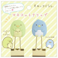 Japan San-X Mascot Clip Set - Sumikko Gurashi / Penguin? & Tapioca (Yellow) & Penguin (Real) - 1
