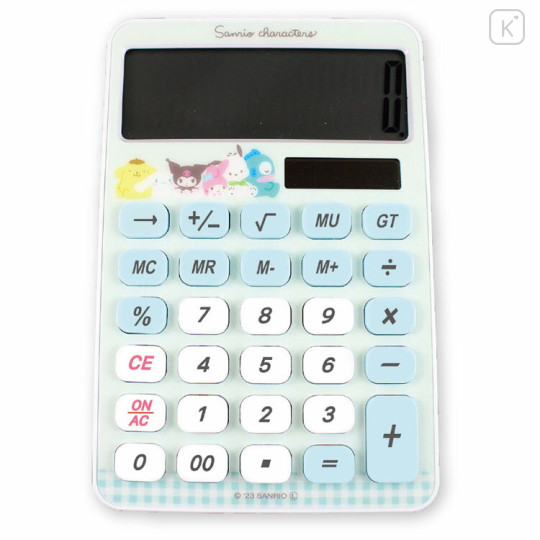 Japan Sanrio Solar Power Calculator - Characters / Light Blue - 1