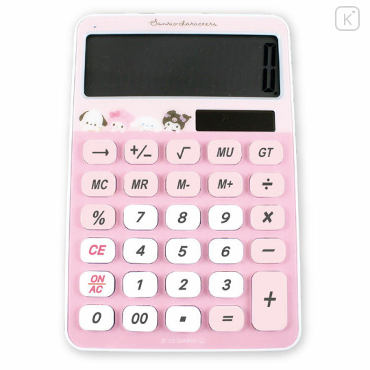 Japan Sanrio Solar Power Calculator - Characters / Light Pink - 1