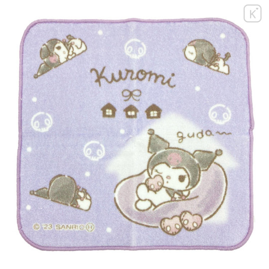 Japan Sanrio Mini Towel Handkerchief - Kuromi : Dream - 1