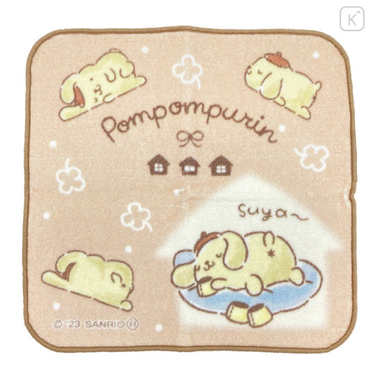 Japan Sanrio Mini Towel Handkerchief - Pompompurin / Dream - 1