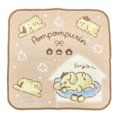 Japan Sanrio Mini Towel Handkerchief - Pompompurin / Dream