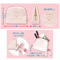 Japan Sanrio Round Pouch - My Melody / Pink & Gold Ribbon - 3