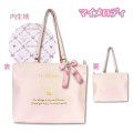 Japan Sanrio Tote Bag - My Melody / Pink & Gold Ribbon - 2