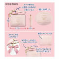 Japan Sanrio Reel Pass Pouch - Cinnamoroll / Blue & Gold Ribbon - 3