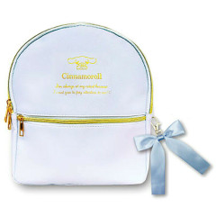Japan Sanrio Mini Backpack - Cinnamoroll / Blue & Gold Ribbon
