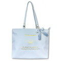 Japan Sanrio Tote Bag - Cinnamoroll / Blue & Gold Ribbon - 1