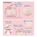 Japan Sanrio Reel Pass Case - Kuromi / Black & Gold Ribbon - 3