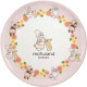 Japan Mofusand Melamine Plate 20cm - Cat : Rabbit Baby