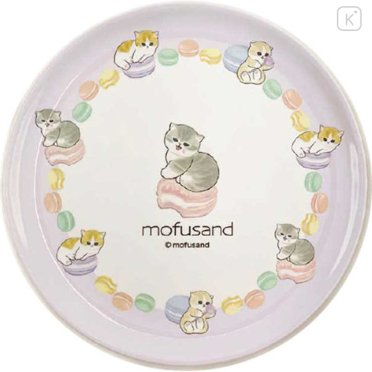 Japan Mofusand Melamine Plate - Cat / Macaroon - 1
