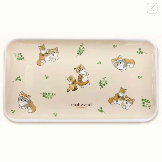 Japan Mofusand Melamine Tray - Cat / Fox - 1