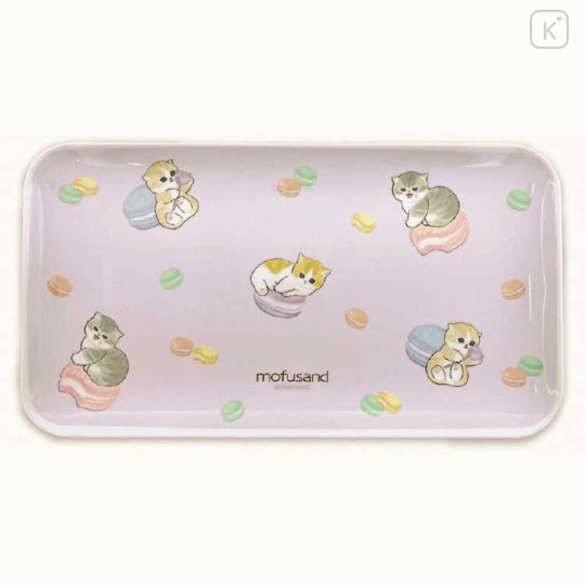 Japan Mofusand Melamine Tray - Cat / Macaroon - 1
