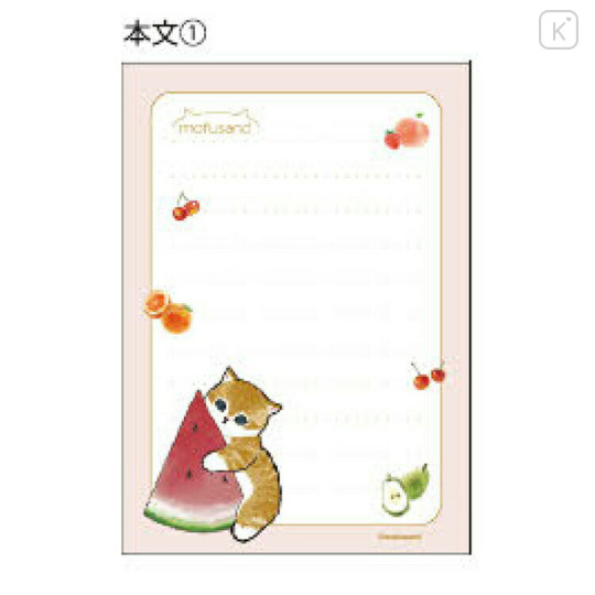 Japan Mofusand Mini Notepad - Cat : Fruits - 2