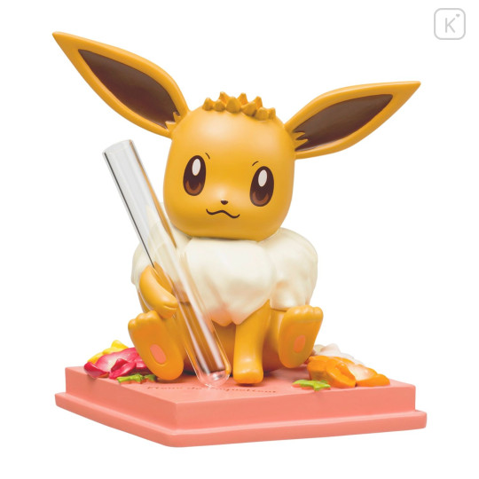 Japan Pokemon Single Flower Vase Figure - Eevee : Poppy Flower - 2